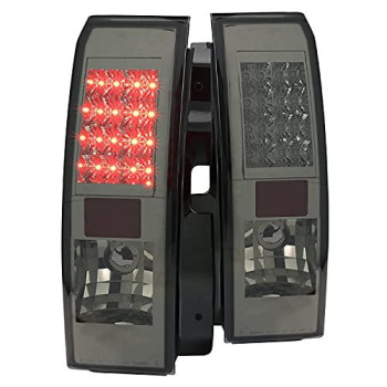 Spec-D Tuning Smoke LED Tail Lights Compatible with Hummer H3 2002-2010 L+R Pair Taillight Assembly