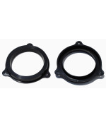 6.5 Inch (6) Black Plastic Speaker Adapter Bracket Ring Select Models Compatible with Nissan / Infiniti