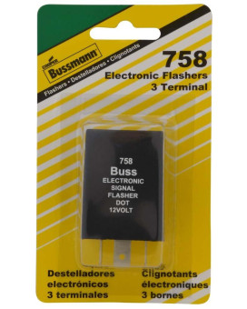 Bussmann (BP/758-RP) 12.6 Amp 12V DC Carded Heavy-Duty Electronic Flasher