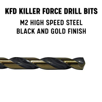 Drill America - KFD29J-PC 29 Piece Heavy Duty High Speed Steel Drill Bit Set with Black and Gold Finish in Round Case (1/16 - 1/2 x 64ths), KFD Series