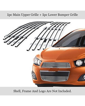 APS Compatible with Chevy Sonic 2012-2016 Main Upper Billet Grille Insert C66939A