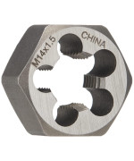 Drill America - DWTMHX14X1.5 m14 X 1.5 Carbon Steel Hex Rethreading Die, DWT Series