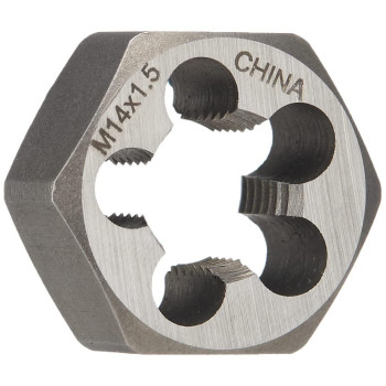 Drill America - DWTMHX14X1.5 m14 X 1.5 Carbon Steel Hex Rethreading Die, DWT Series