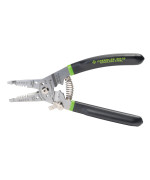 Greenlee 1955-SS Stainless Steel Wire Stripper for 10-18 AWG Solid and 12-20 AWG Stranded, Heavy-Duty Stripper, Cutter, and Crimper Tool
