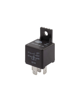 HELLA 4RA 933 791-091 Relay, Main Current - 12V - 5-pin Connector - Normally Open Contact - with Holder/with Suppression diode