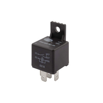 HELLA 4RA 933 791-091 Relay, Main Current - 12V - 5-pin Connector - Normally Open Contact - with Holder/with Suppression diode