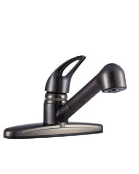 Dura Faucet DF-PK100-VB RV Non-Metallic Pull-Out Kitchen Sink Faucet - Single Handle (Venetian Bronze)