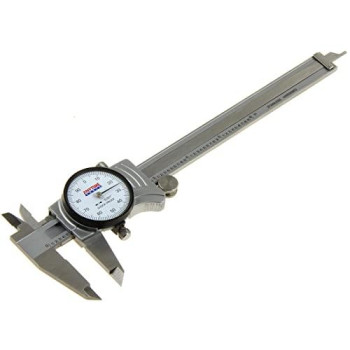 Anytime Tools Premium Dial Caliper 6/0.001 Precision Double Shock Proof Solid Hardened Stainless Steel