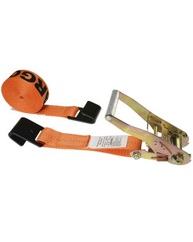 US Cargo Control, 2 Inch x 18 Foot Ratchet Strap, Flat Hook Ratchet Strap, Orange Ratchet Strap, Dependable Tie Down Strap, Weather Resistant Webbing, 3,333 Pound Working Load Limit