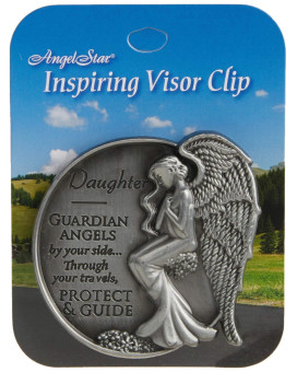 Angelstar 15682 Daughter Guardian Angel Visor Clip Accent, 2-1/2-Inch, Gray
