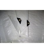 8 Ft. X 10 Ft. Heavy Duty 6 Oz. White Tarp 11-12 Mil Thick