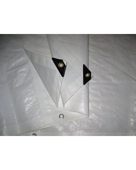 8 Ft. X 10 Ft. Heavy Duty 6 Oz. White Tarp 11-12 Mil Thick