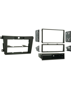 1 - 2008 Mazda CX-7 Single or Double DIN Installation Kit, Designed specifically for the installation of double DIN radios or 2 single DIN radios, Quick release, snap-in ISO mount system with custom trim ring, 99-7508