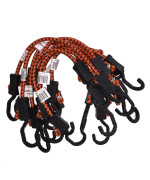 Kotap MABC-18 All- Purpose Adjustable Bungee Cords with Hooks, 18-Inch, Orange/Black, 10 Count