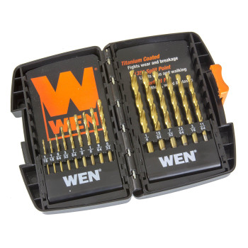 WEN DB15 Titanium-coated Drill Bit Set (15 Piece)