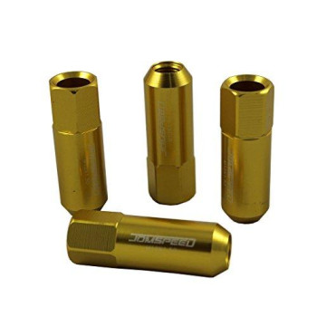 JDMSPEED Gold 60MM Aluminum Extended Tuner Lug Nuts Replacement for Wheel Rims M12X1.5 20PCS