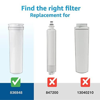 Waterdrop 836848 Refrigerator Water Filter, Replacement for Fisher & Paykel 836848, 862285, 862284, Pack of 3