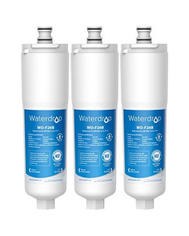 Waterdrop CS-52 Refrigerator Water Filter, Compatible with 3M Cuno CS-52, CS-51, CS-452, CS-522, CS-532, CS-562, CS450, CS-512, W1085590, 56932, 2168701, 51000, 3 Filters (Package May Vary)