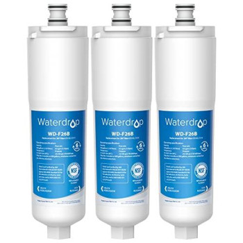 Waterdrop CS-52 Refrigerator Water Filter, Compatible with 3M Cuno CS-52, CS-51, CS-452, CS-522, CS-532, CS-562, CS450, CS-512, W1085590, 56932, 2168701, 51000, 3 Filters (Package May Vary)