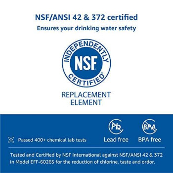 Waterdrop CS-52 Refrigerator Water Filter, Compatible with 3M Cuno CS-52, CS-51, CS-452, CS-522, CS-532, CS-562, CS450, CS-512, W1085590, 56932, 2168701, 51000, 3 Filters (Package May Vary)