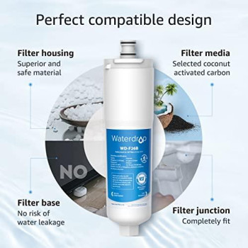 Waterdrop CS-52 Refrigerator Water Filter, Compatible with 3M Cuno CS-52, CS-51, CS-452, CS-522, CS-532, CS-562, CS450, CS-512, W1085590, 56932, 2168701, 51000, 3 Filters (Package May Vary)