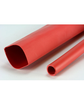 TEMCo 1 Marine Heat Shrink Tube 3:1 Adhesive Glue Lined 4 ft RED