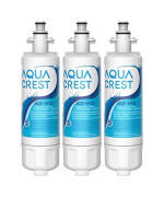 AQUACREST 469690 ADQ36006101 Refrigerator Water Filter, Replacement for LG LT700P, Kenmore 9690, 46-9690, ADQ36006102, LFXS30766S, HDX FML-3, RFC1200A, PL-500, Pack of 3 (package may vary)
