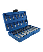 ABN Hex Socket Set - 32Pc Universal SAE and Metric Allen Socket Set Hex Bit Socket Set, 5/64 to 3/4 Inch and 2 to 19mm