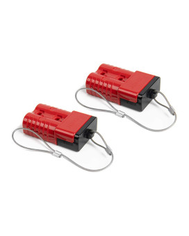 HYCLAT 2-4 Gauge Battery Quick Connect/Disconnect Wire Harness Plug Connector Recovery Winch Trailer, Pack of 2, Red