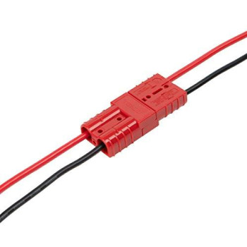 HYCLAT 2-4 Gauge Battery Quick Connect/Disconnect Wire Harness Plug Connector Recovery Winch Trailer, Pack of 2, Red