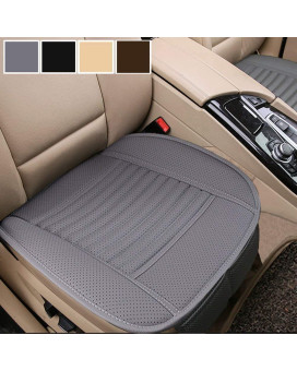 Big Ant Car Seat Cover 1PC,Breathable Leather Car Seat Cushion with Memory Foam,Comfortable Car Seat Pad Fit for Cars,SUV,Sedans and Office Chair (Gray)