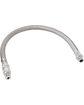 Vixen Horns Stainless Steel Air Compressor Braided Leader Hose with Check Valve 3/8 NPT Male to 3/8 NPT Male 20inch Chrome VXA7335