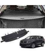 Vesul Retractable Rear Trunk Cargo Cover No Gap Compatible with Kia Sorento 2016 2017 2018 2019 2020 Security Shade Shield Tonneau Cover Anti-Peeping Luggage Privacy Screen with Extra Canvas Cover