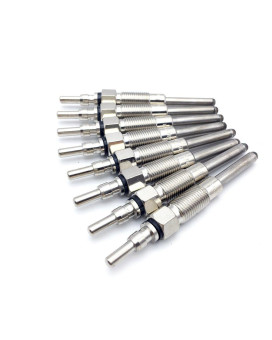 Ensun E2TZ-12A342-A Diesel Glow Plug (Pack of 8) - Dual Coils Fast Start - replacement for - Ford 1987-1994 IDI 6.9 7.3L F250 F350 F59 E250 E350 replace  ZD-9