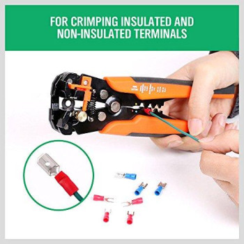 HORUSDY Wire Stripping Tool, Self-adjusting 8 Automatic Wire Stripper/Cutting Pliers Tool for Wire Stripping, Cutting, Crimping 10-24 AWG (0.2~6.0mm??