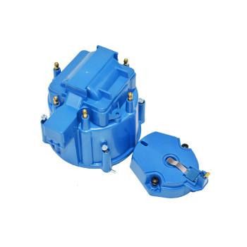 A-Team Performance - CR6BL HEI OEM Distributor Cap, Rotor and Coil Cover - Kit 6 Cylinders - BLUE