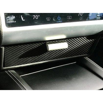 Evamped T-Drawer for Tesla Model S & X (Carbon Fiber Vinyl), Tesla Cubby, Tesla Cubby Compartment