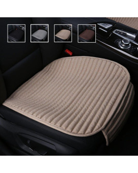 Suninbox Beige Car Seat Covers,Car Seat Pads Cushions for Automobiles, Buckwheat Hulls Universal Bottom Seat Cover,Tan Driver Car Seat Protector(Beige Front Seats Only)