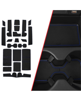 CupHolderHero fits Honda CRV Accessories 2017-2022 Premium Custom Interior Non-Slip Anti Dust Cup Holder Inserts, Center Console Liner Mats, Door Pocket Liners 22pc Set (Dark Blue Trim)