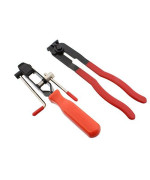 ABN CV Joint Ear Clamp Banding Tool & Boot Crimp Pliers 2-Piece Kit 10mm Fuel, Cooling System, Vacuum Hose Clamping Set
