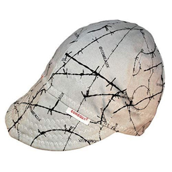 Comeaux Caps Reversible Welding Cap Grey Barbed Wire Size 7 3/8