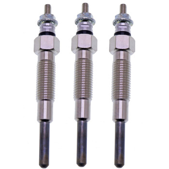 JEENDA 3PCS Glow Plug 32A66-03102 32A66-03101 32A66-03100 for Mitsubishi S4S Engine Forklift Excavators Skid