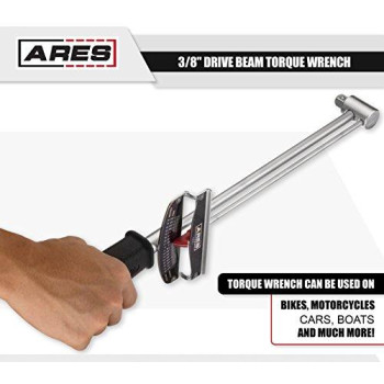ARES 70214-3/8-inch Drive Beam Torque Wrench - 0-800 Inch/Pounds and 0-90 Newton/Meter Torque Wrench - High Visibility Markings for Easy Readings