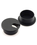 HJ garden 2pcs 1-12 inch Desk Wire cord cable grommets Hole cover Office Pc Desk cable cord Organizer Plastic cover Black