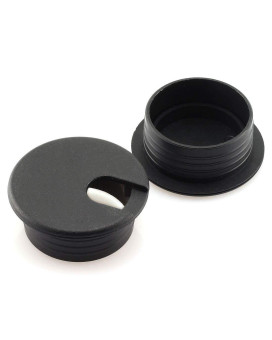 HJ garden 2pcs 1-12 inch Desk Wire cord cable grommets Hole cover Office Pc Desk cable cord Organizer Plastic cover Black