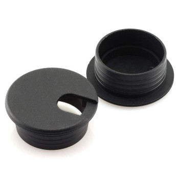 HJ garden 2pcs 1-12 inch Desk Wire cord cable grommets Hole cover Office Pc Desk cable cord Organizer Plastic cover Black