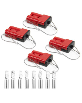 HYCLAT Red 2-4 Gauge 175 A Battery Quick Connect/Disconnect Wire Harness Electrical Motors Plug Connector Recovery Winch Trailer (4 Pack)