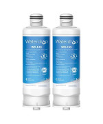 Waterdrop DA97-17376B Replacement for Samsung HAF-QIN/EXP, DA97-08006C, RF28R7201SR, RF28R7351SG, WD-F45, Refrigerator Water Filter, 2 Filters