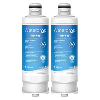 Waterdrop DA97-17376B Replacement for Samsung HAF-QIN/EXP, DA97-08006C, RF28R7201SR, RF28R7351SG, WD-F45, Refrigerator Water Filter, 2 Filters