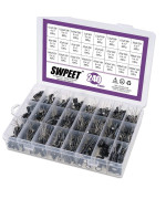 Swpeet 240Pcs 24 Kinds Different Electrolytic Capacitors Range 0.1uF-1000uF Assortment Kit, 10V/16V/25V/50V Aluminum Radial Electrolytic Capacitors for TV, LCD Monitor, Radio, Stereo, Game